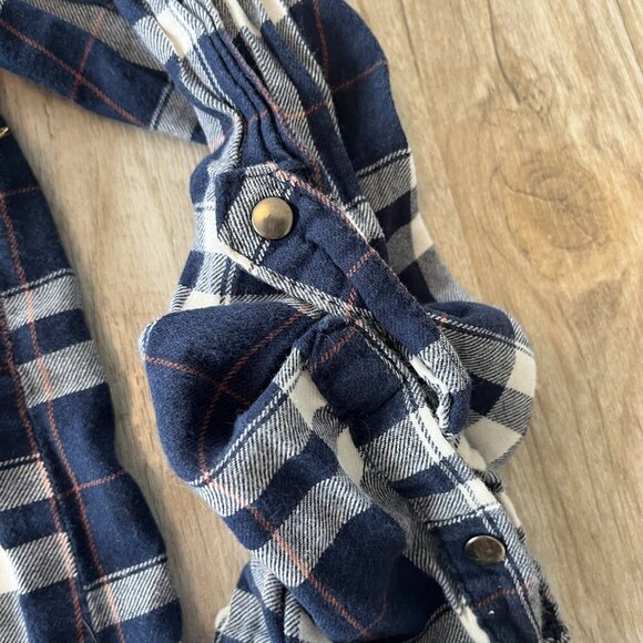 Womens Forever 21 Blue Plaid Snap Button Up Shirt - L - Picture 5 of 7